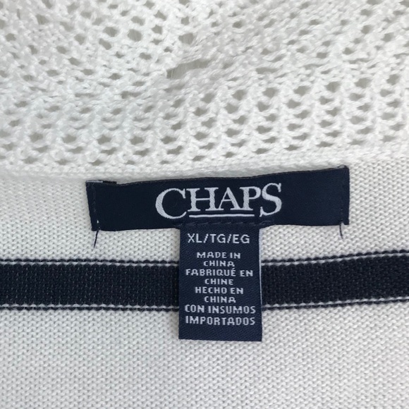 Chaps XL Striped Knit Lightweight Top Sweater EUC - Picture 3 of 6